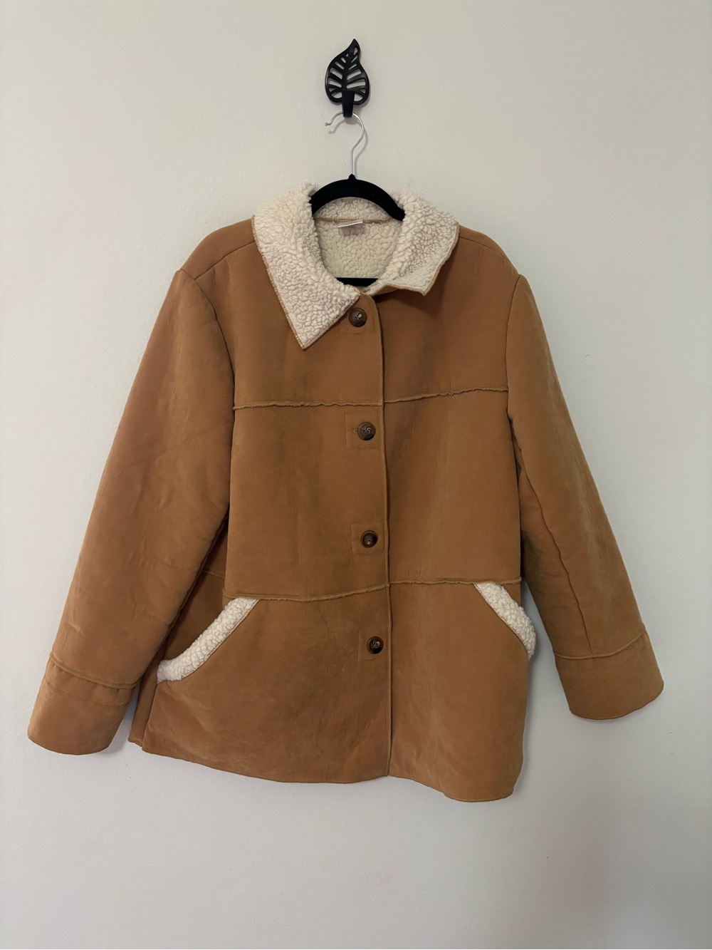 🧥 Cozy Camel Faux Shearling Coat — Plus 1X 🧥